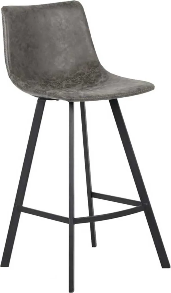 Tabouret de bar Ozan 68cm gris anthracite pour îlot central moderne