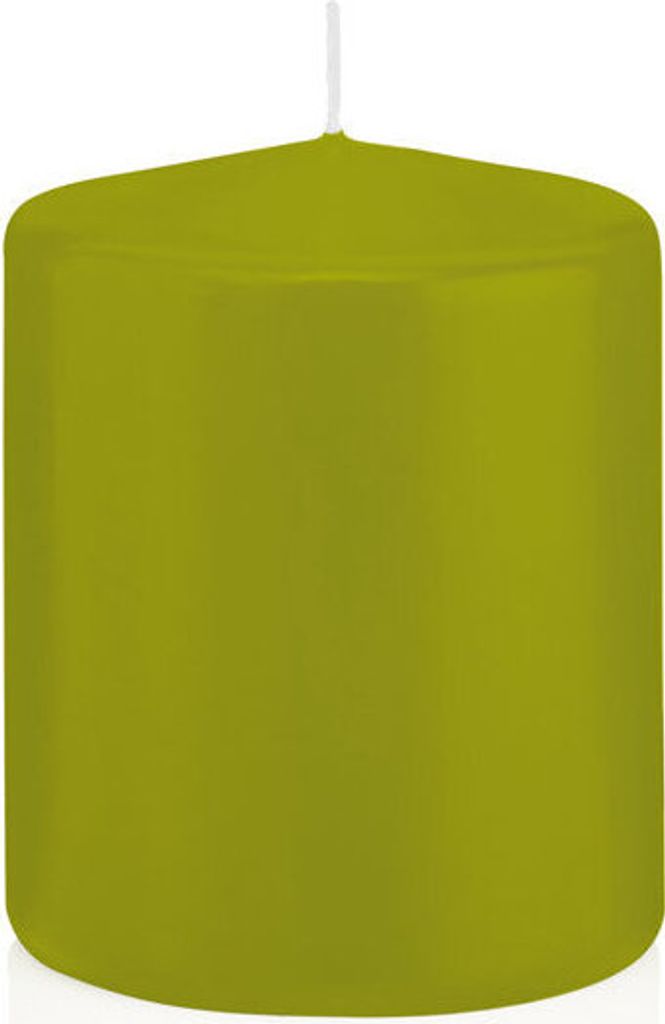 Stumpenkerzen in RAL-Qualität Grün Ø 78 x 100 mm, 8 Stück