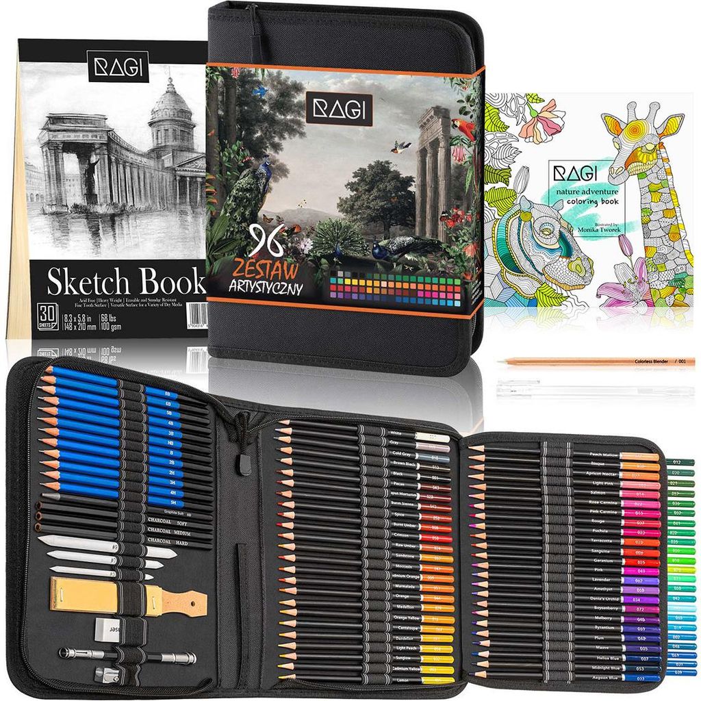 RAGI Buntstifte Set 100 mit Etui , farbstifte für schule , Produktbild 