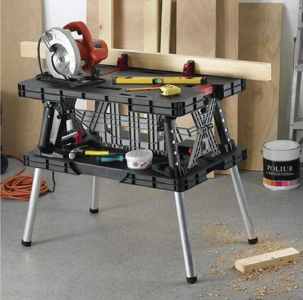 Établi pliant transportable KETER avec plateau de serrage polyvalent - 11