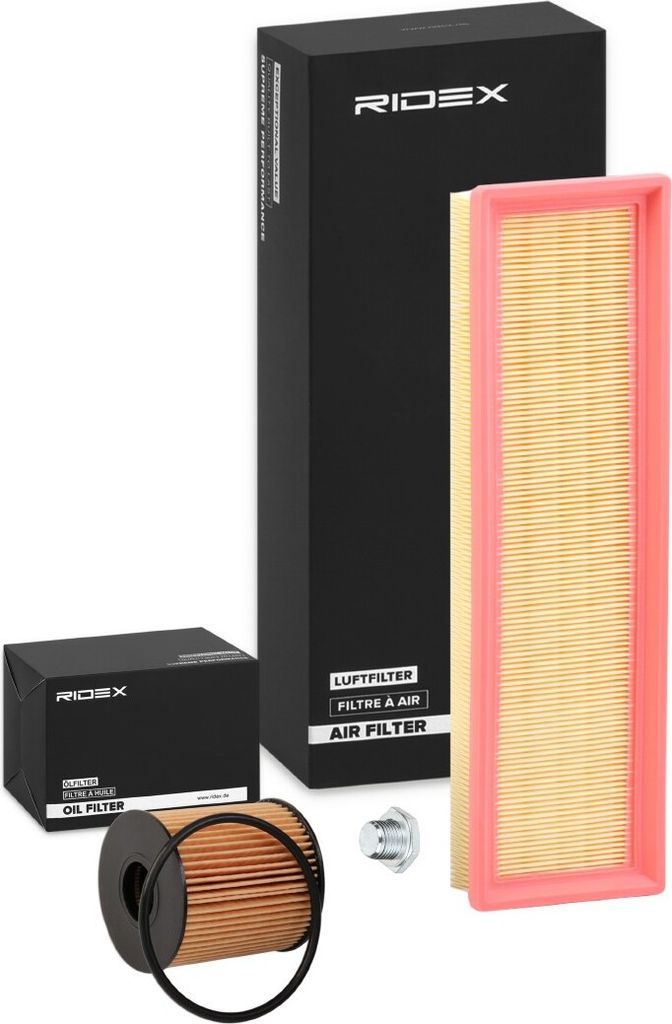 RIDEX Filterset Inspektionspaket Filtersatz passend für PEUGEOT 206 Schrägheck (2A/C) 206+ Schrägheck (2L, 2M) 307 (3A/C) 307 SW (3H) für CITRO...