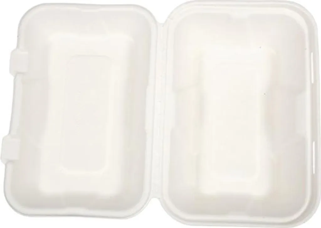 Vegware Boîtes Repas Compostables en Bagasse 22,8 cm avec Couvercle