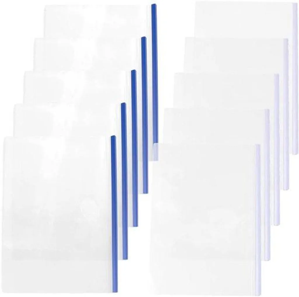 Chemises à pinces A4 bicolores et élastiques plastique - Pack de 10 uni