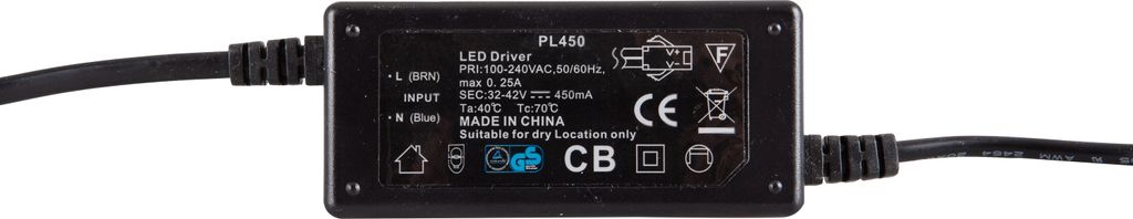 Konstantstromquelle LED 100-240V AC Netzteil 450mA 32-42V