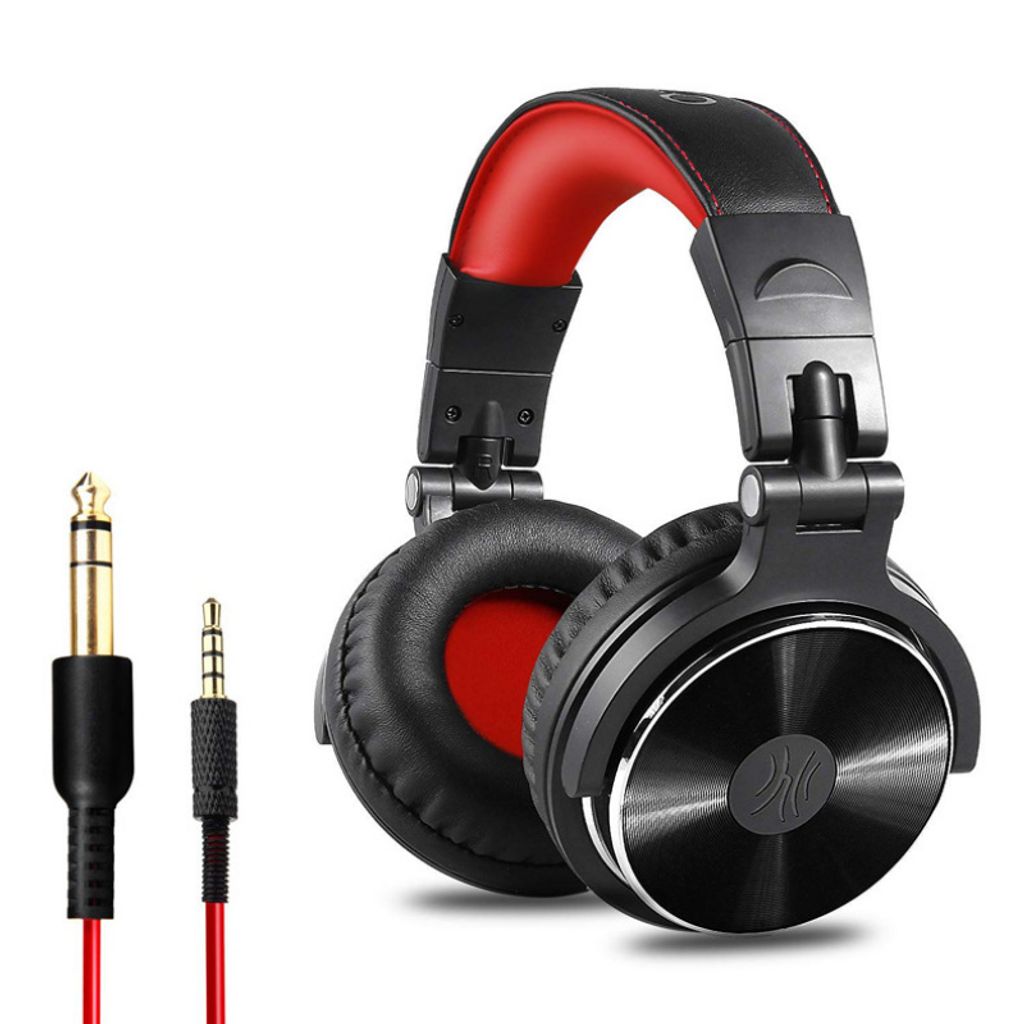 DJ-Kopfhörer ohne Adapter, geschlossene Rückseite, Over-Ear-Stereo-Monitor-Headset(Rot)
