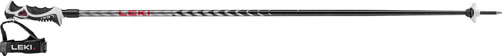 Leki Hot Shot S Eloxal Black/Anodized Grey/Bright Red 125 cm Ski-Stöcke