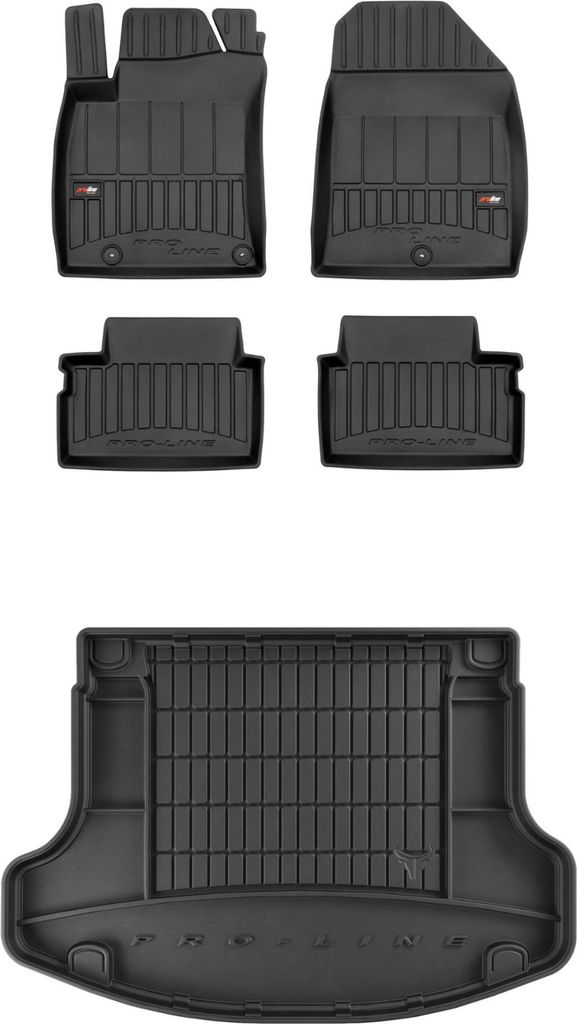 FROGUM Gummimatten Auto Fußmatten + Kofferraummatte für Hyundai i30 III ab 2017