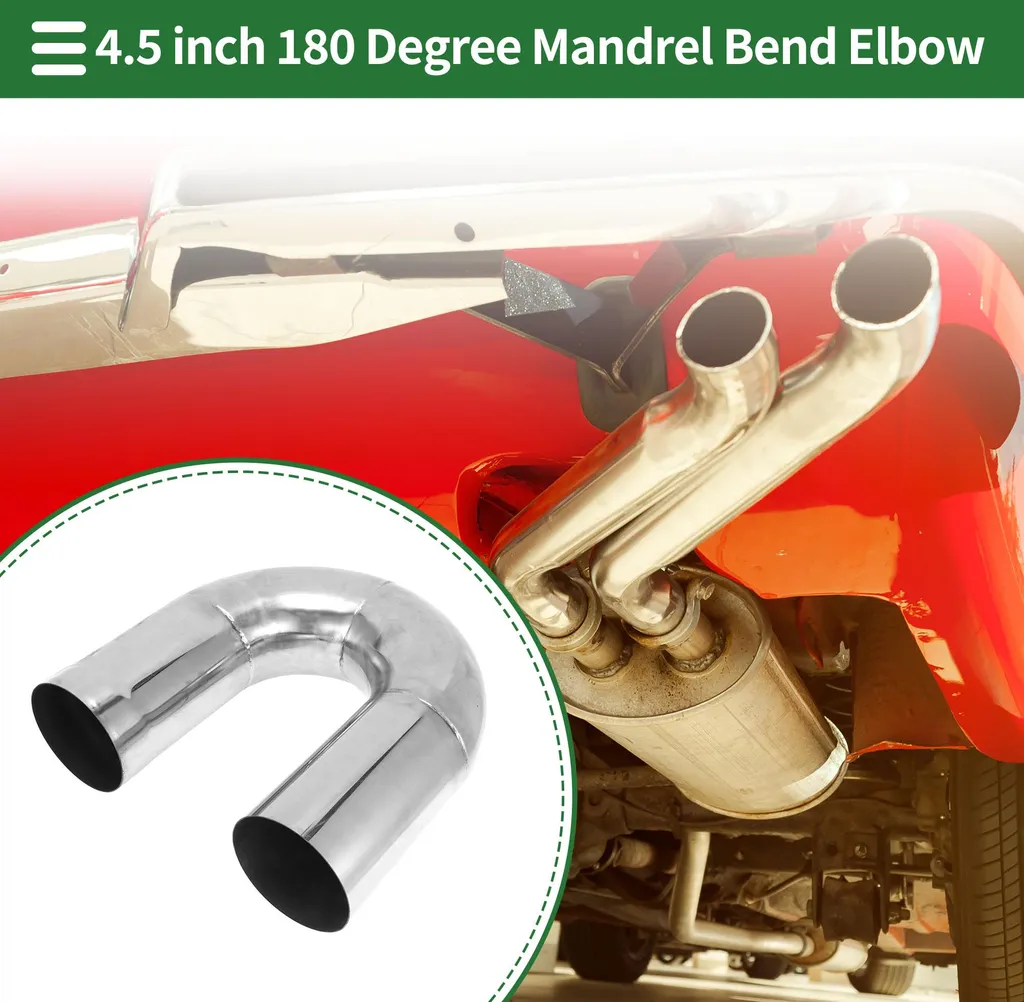 Tube Échappement Inox T304 4,5" - Courbe 180 Degrés Haute Qualité