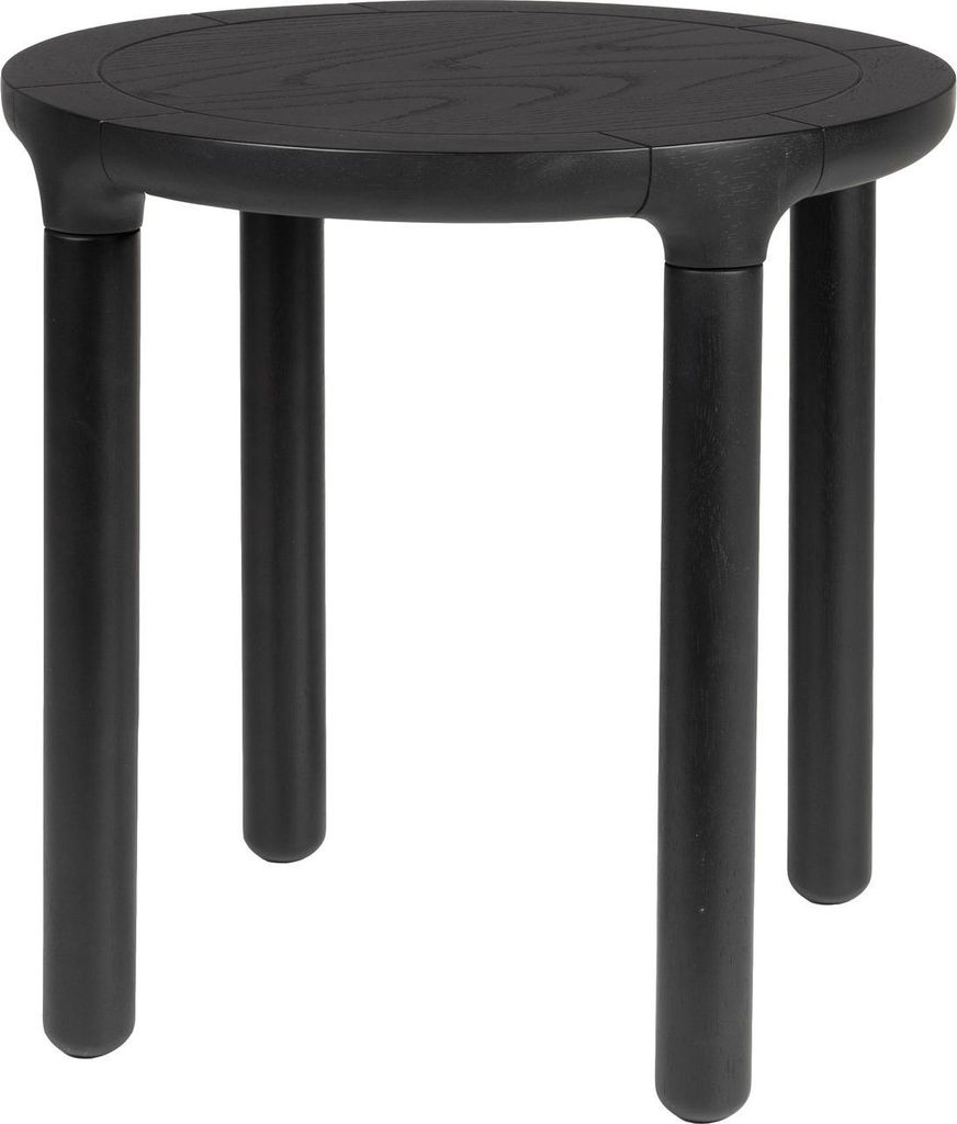 Zuiver Storm Beistelltisch rund 45 cm Holz Schwarz