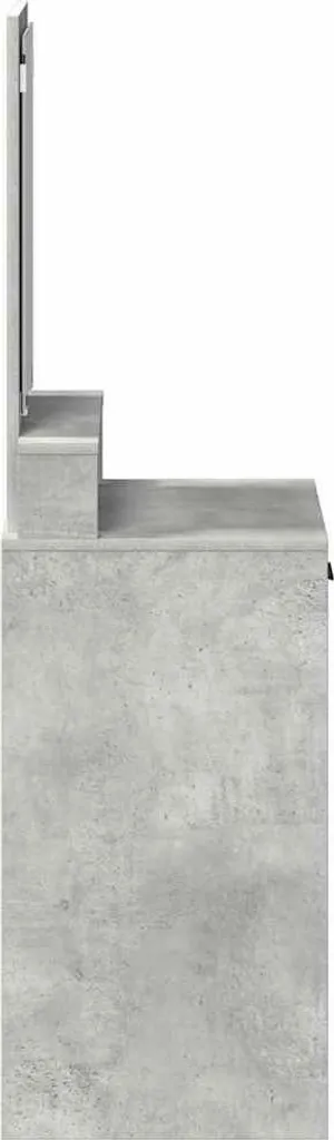 vidaXL Tavolino da Toilette Cemento Grigio 50x41x140 cm Design Moderno - 6