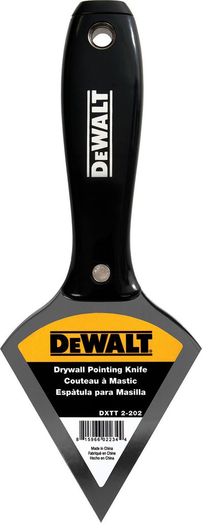 DEWALT Spezial Edelstahl Spitzfugenmesser Ecken-Spachtel mit Nylon-Griff 2-202