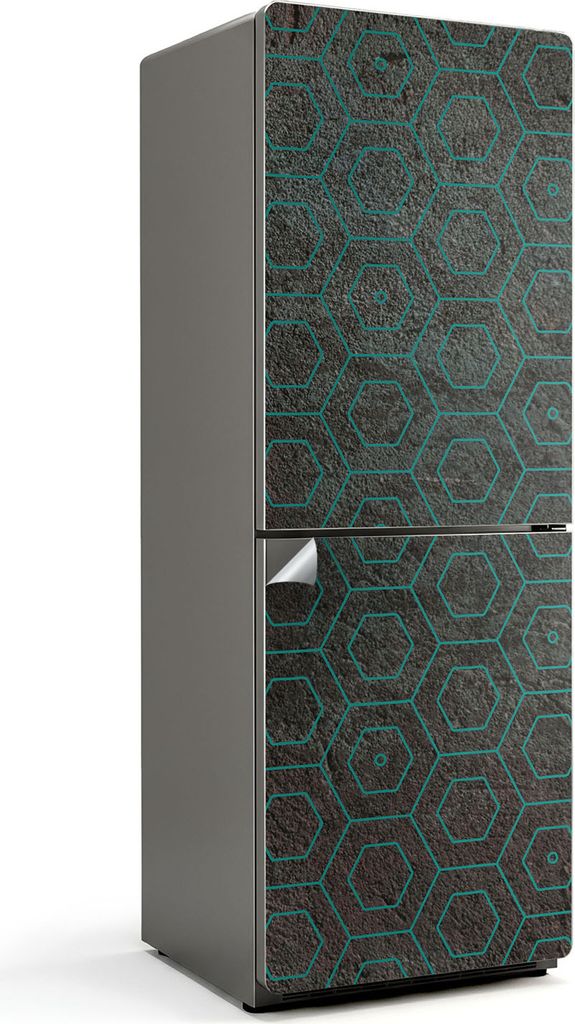Nachbildungative Betonstruktur – Kühlschrank Aufkleber – Klebefolie Kühlschrank – Kühlschrank Nachbildung – Kühlschrankfolie selbstkleb...