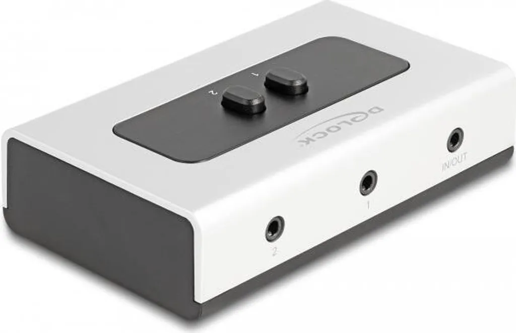 Commutatore Audio Delock 2 vie Jack 3.5 mm 4 Pin - Switch Meccanico 88061