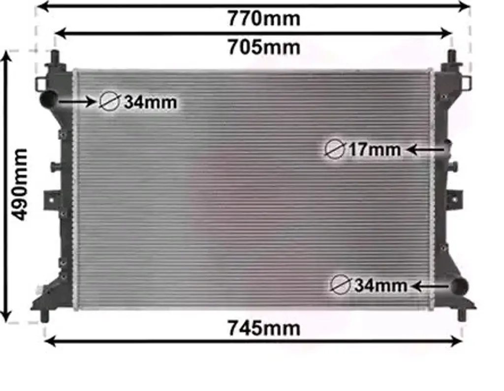 Radiateur de refroidissement moteur pour Suzuki SX4 S-Cross et Vitara LY