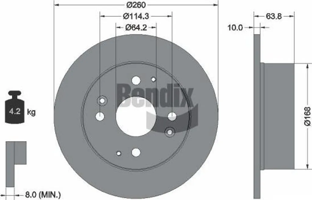 Éliminez les vibrations de freinage sur Accord avec le disque BENDIX BDS1988