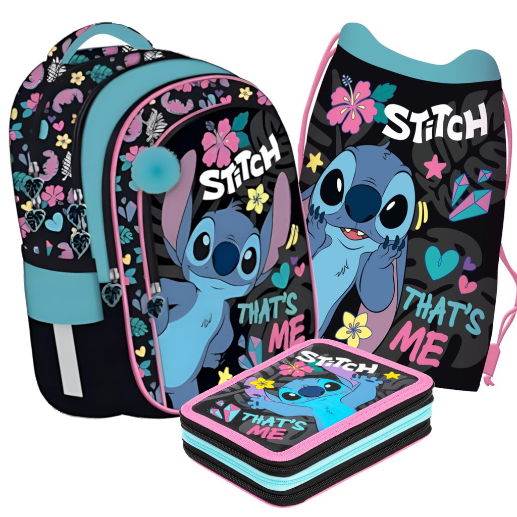 Stitch Angel Schulranzen 3er-Set - Schul-Rucksack für Produktbild 