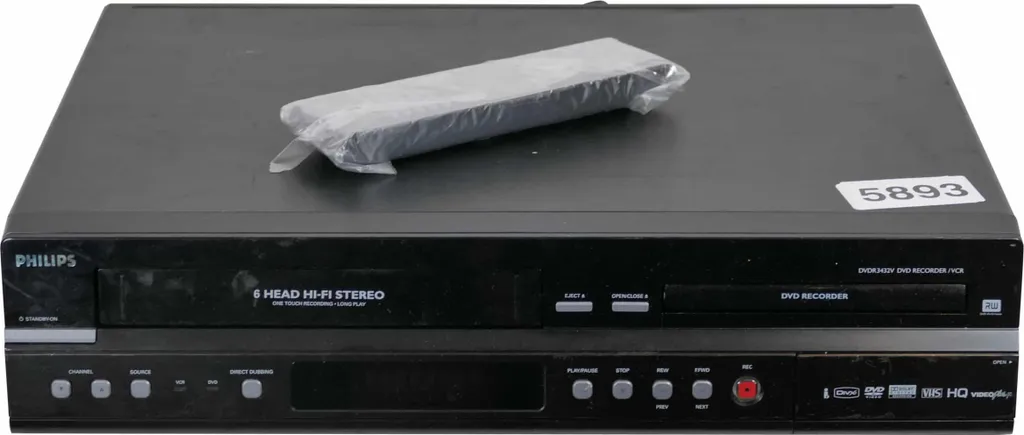 Combiné Lecteur Enregistreur DVD et Magnétoscope VHS Philips DVDR3432V
