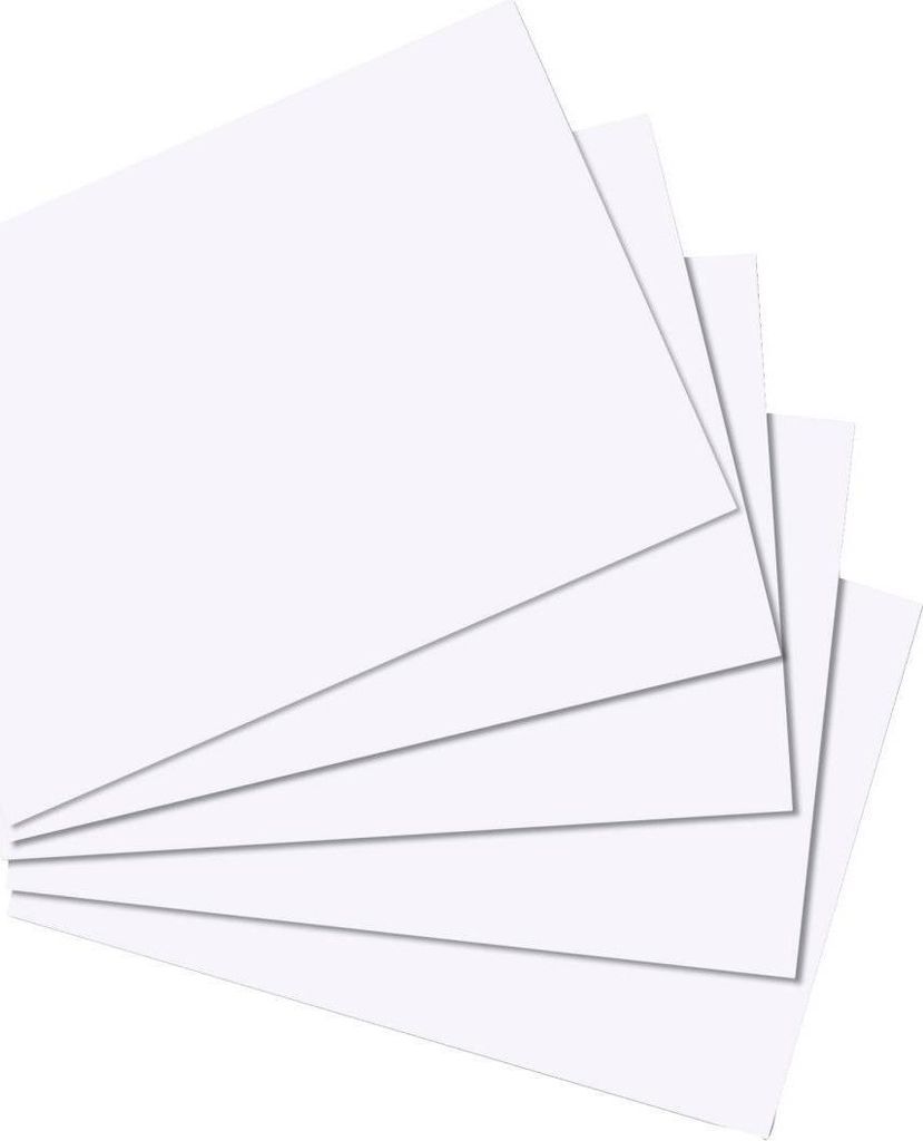 Herlitz Karteikarten DIN A5 blanko weiß 100 Karten Produktbild 