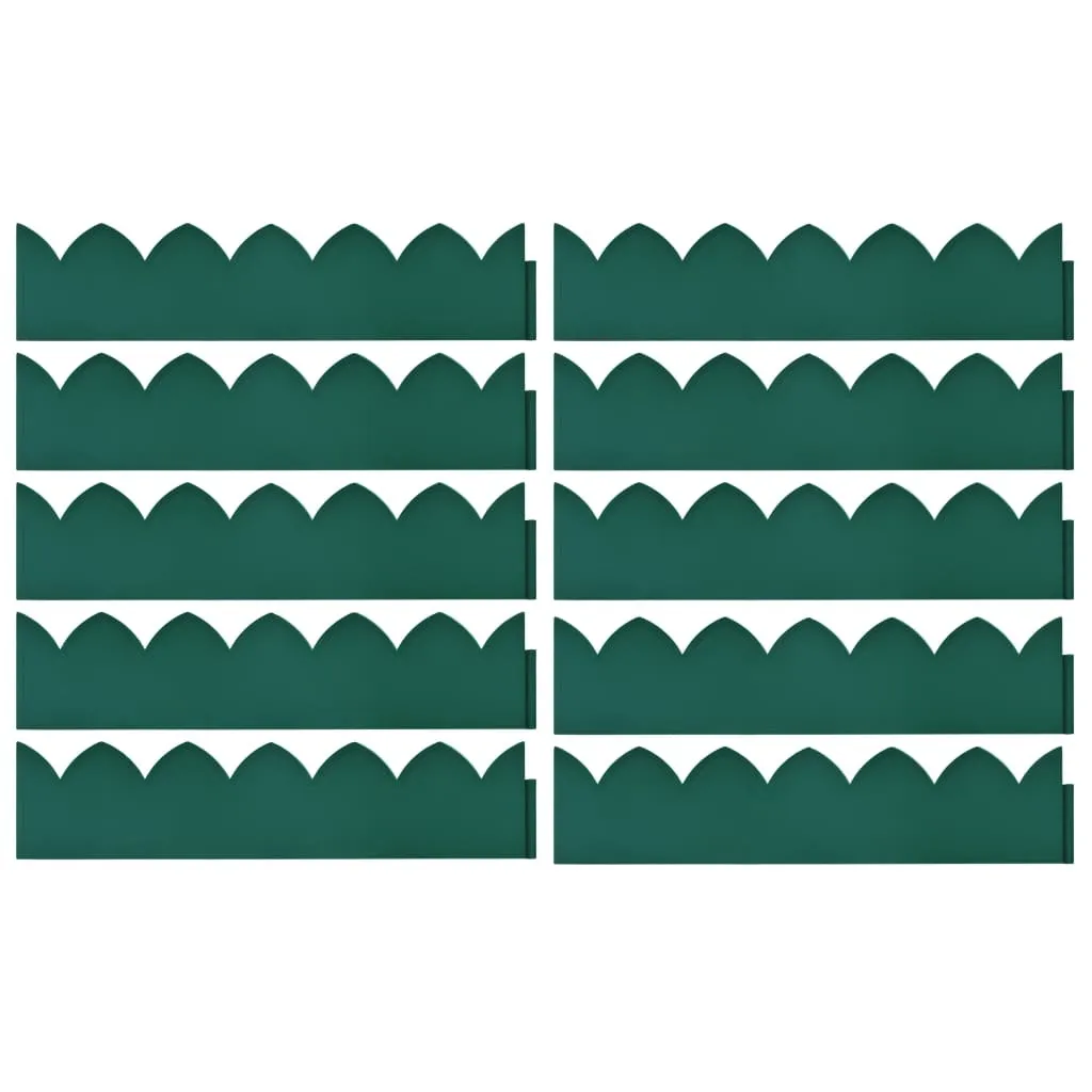 Bordures de Pelouse en PP Vert Résistant 65x15 cm - Pack de 10 Unités - 2
