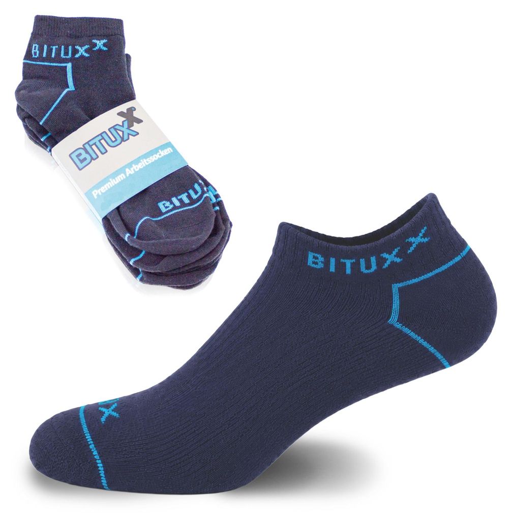 Bituxx 6 Paar Sneakers Freizeit & Arbeitssocken Navy 43-46 Produktbild 