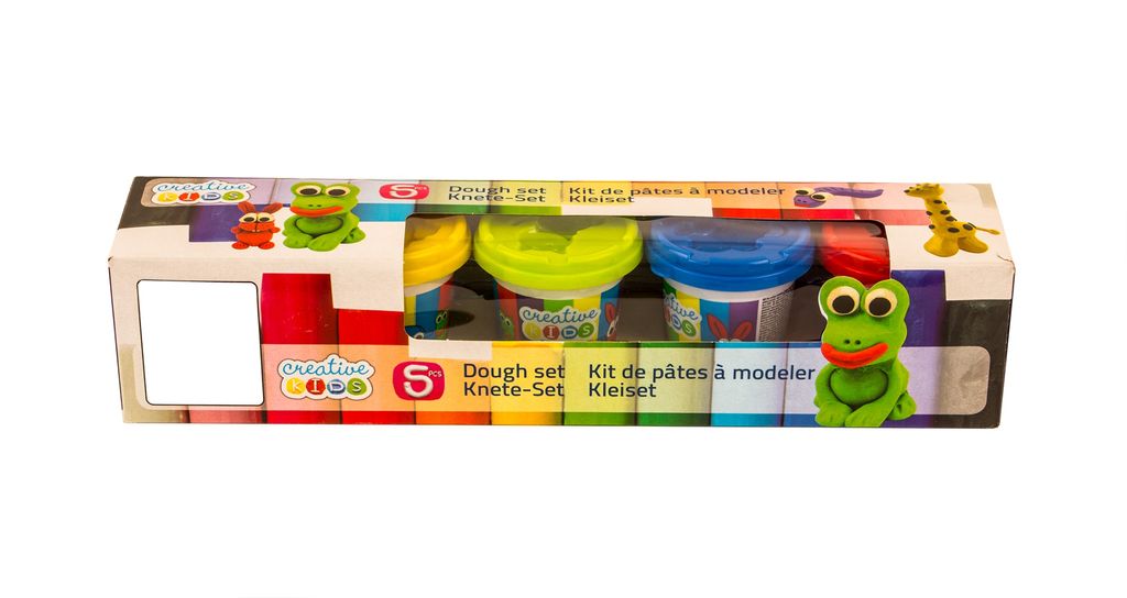 Knete-Set 5 Farben mit je 140g Knetmasse Modellierknete Softknete Spielknete 