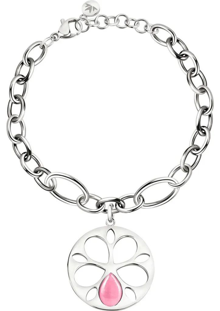 Bracelet ajustable Fiore SATE09 à pendentif ciselé et maille fine