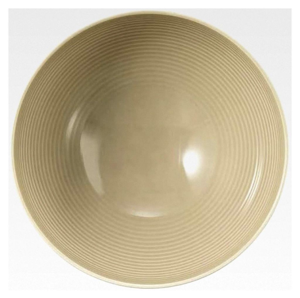 Schale - Durchmesser 15,7 cm - Höhe 7,6 cm - Form: Rund mit Rillenrelief - Sandbeige - Color Glaze