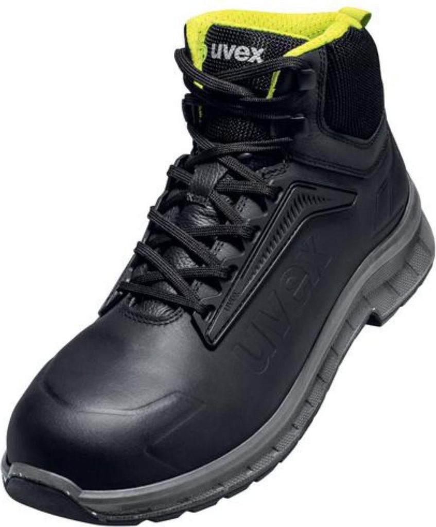 uvex 2 trend Sicherheitsschuh S3S Schnürstiefel schwarz/gelb 47