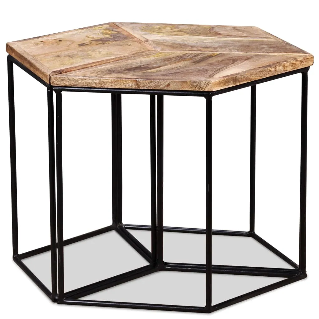 Tavolino Salotto Salvaspazio Legno Mango SYFAX™ | 56x48x40 cm Pratico
