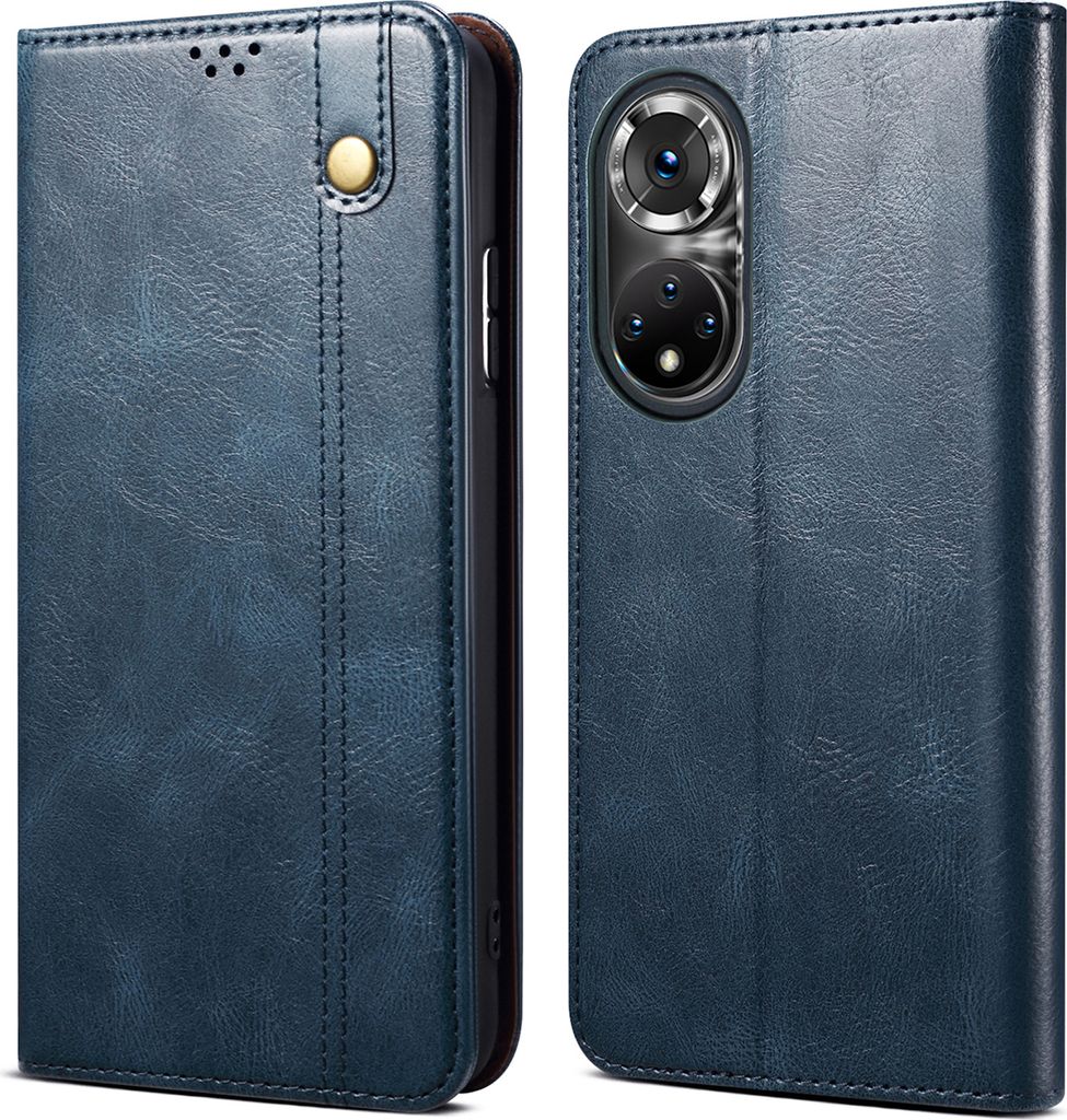 Huawei Nova 9 Pro Hülle, Leder Flip Brieftasche Schutzhülle für Huawei Nova 9 Pro Blau