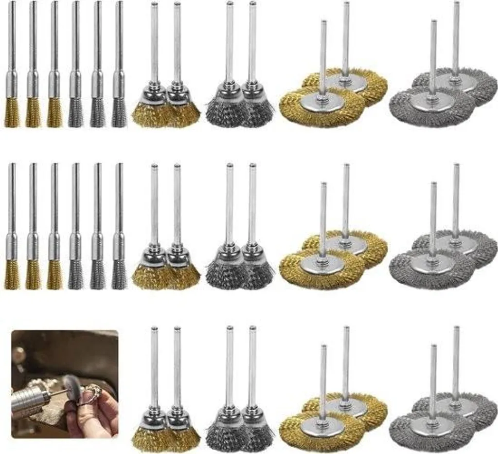 Brosse métallique pour décapage sans effort - Pack 36 pièces complet