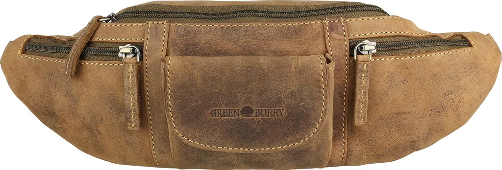 Sac banane en cuir vintage Greenburry 1743-25 - Marron Antique Cognac