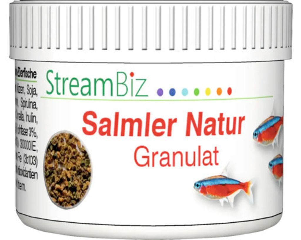Aquariumfischfutter StreamBiz Salmler Natur Granulat 40 g
