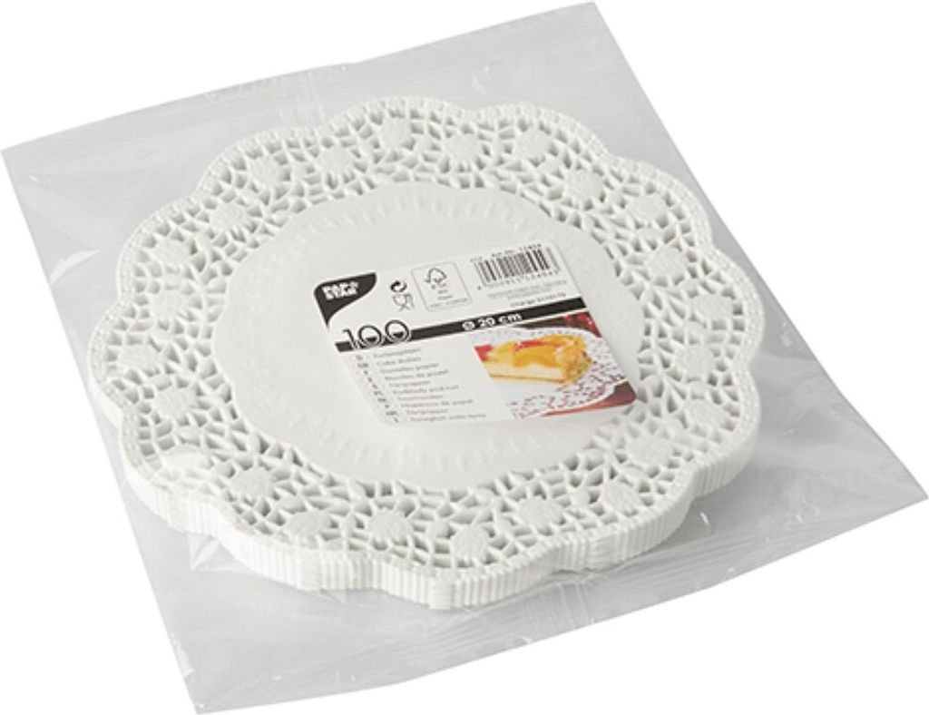 Papstar Tortenspitzen Durchmesser 20cm weiss 100 Stück Obrázok produktu 