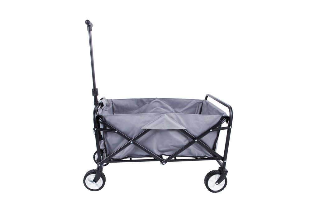 Faltbarer Bollerwagen Transportwagen Einkaufswagen Gartenwagen Gerätewagen grau