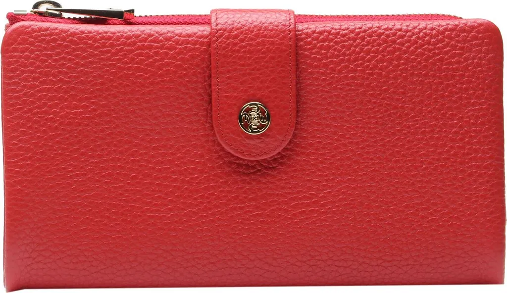 Esquire Madison Wallet Red Rosso - Portafoglio in Pelle con Protezione RFID