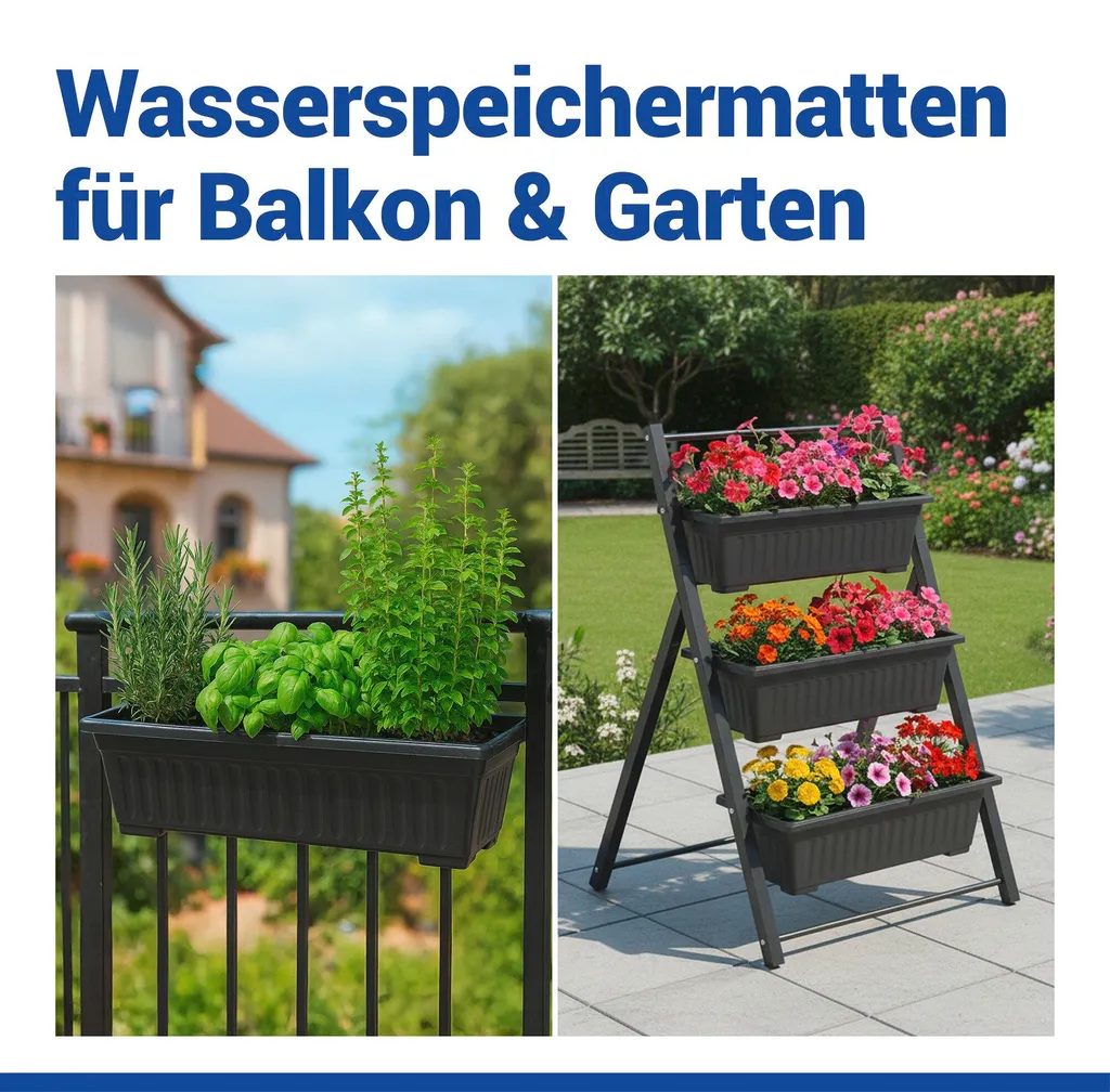Tapis de rétention d'eau Maximex pour plantes, lot de 2 feutres 60x12 cm
