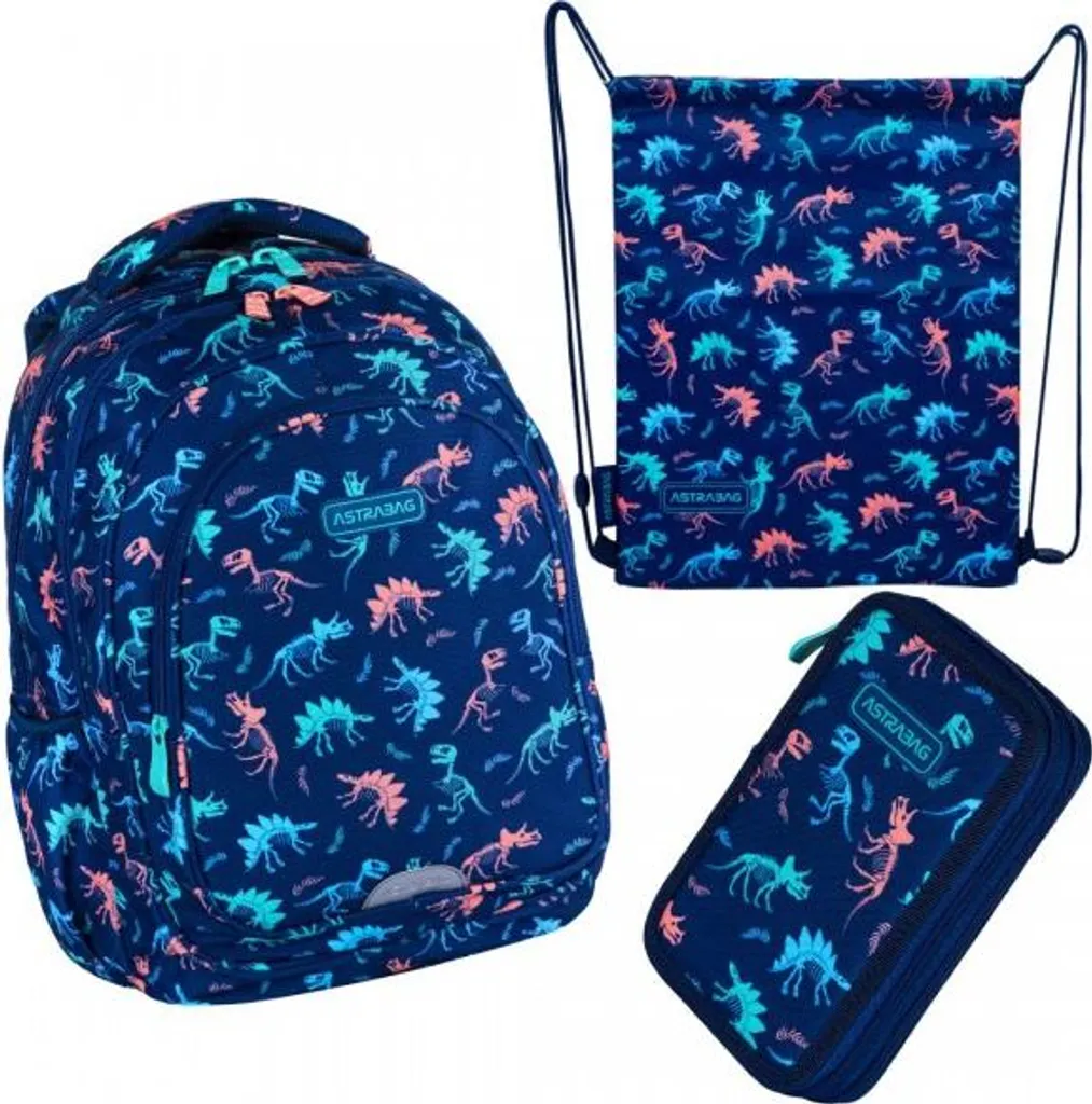 Kit scolaire dinosaure pour la rentrée : sac ergonomique et rangements