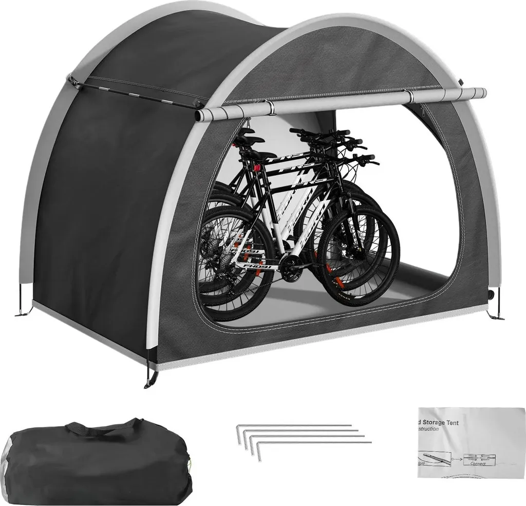 Abri vélo extérieur imperméable 4 vélos en tissu Oxford haute densité