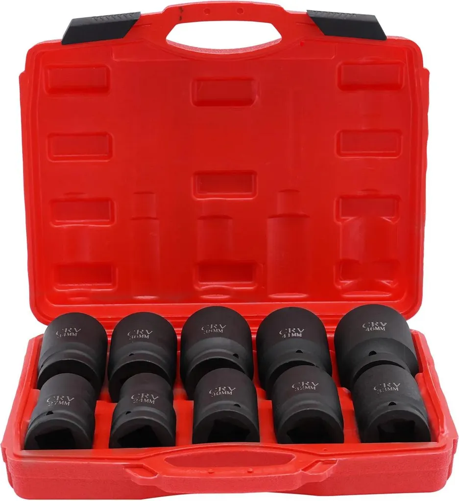 Douilles hexagonales noir à haut couple de serrage, lot de 10 outils