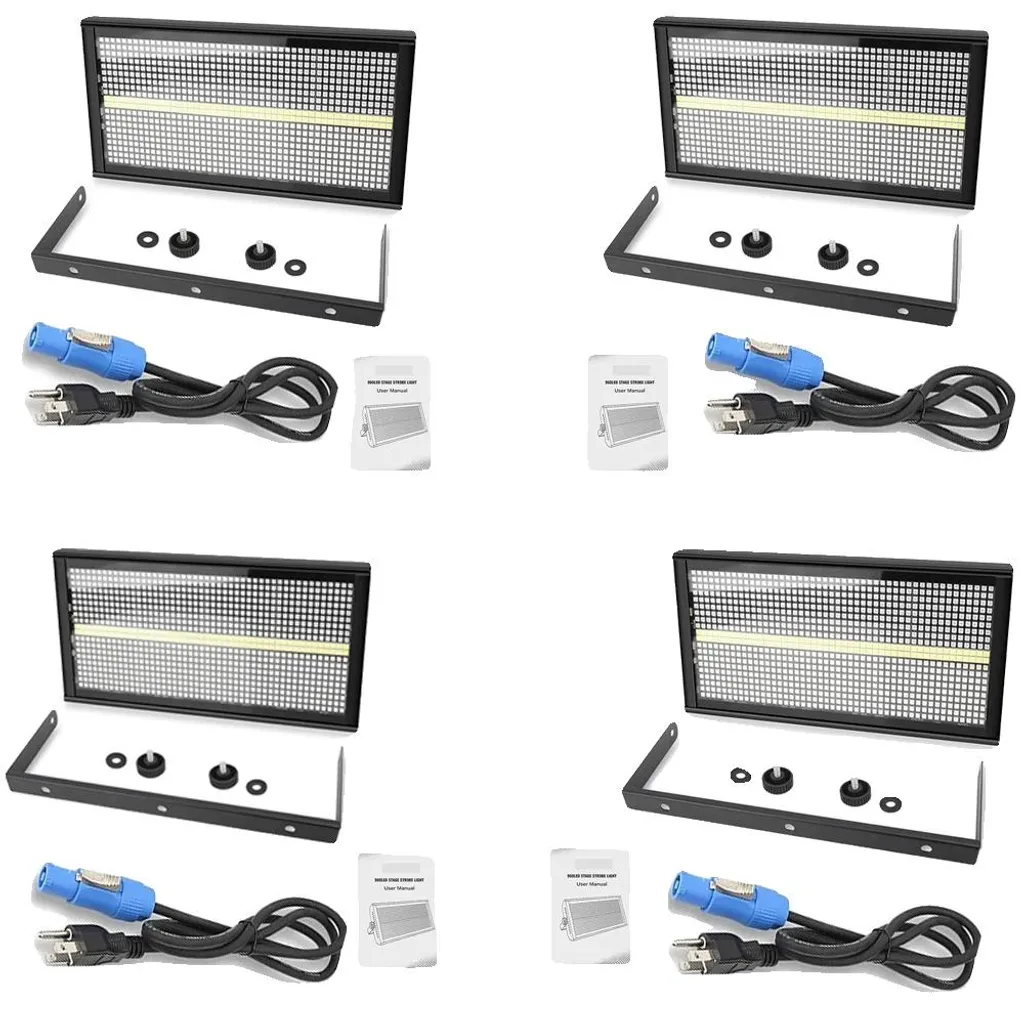 Projecteur de Scène LED RGBW DMX 4 Pièces avec Prise UE pour Spectacle