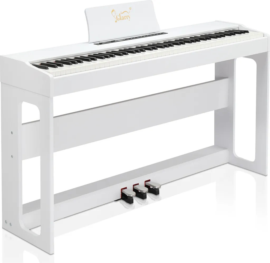 Piano Numérique 88 Touches Lestées Blanc pour Apprentissage Musical