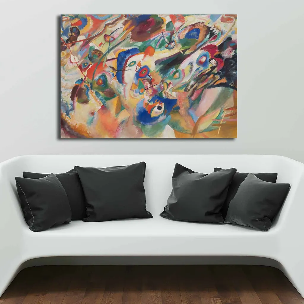 Tableau sur Toile Abstraite Multicolore 70x100 cm Décoration Murale
