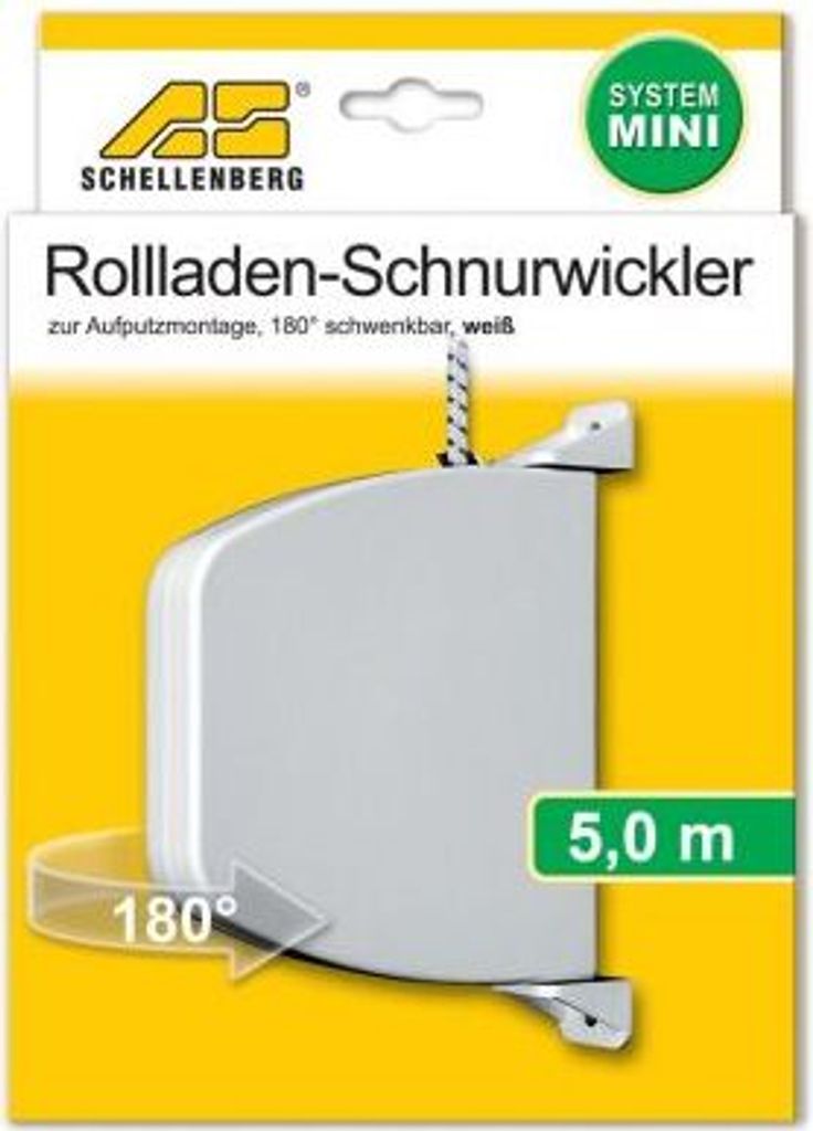Schellenberg Aufschraubwickler inkl. 5 m Schnur schwenkbar Produktbild