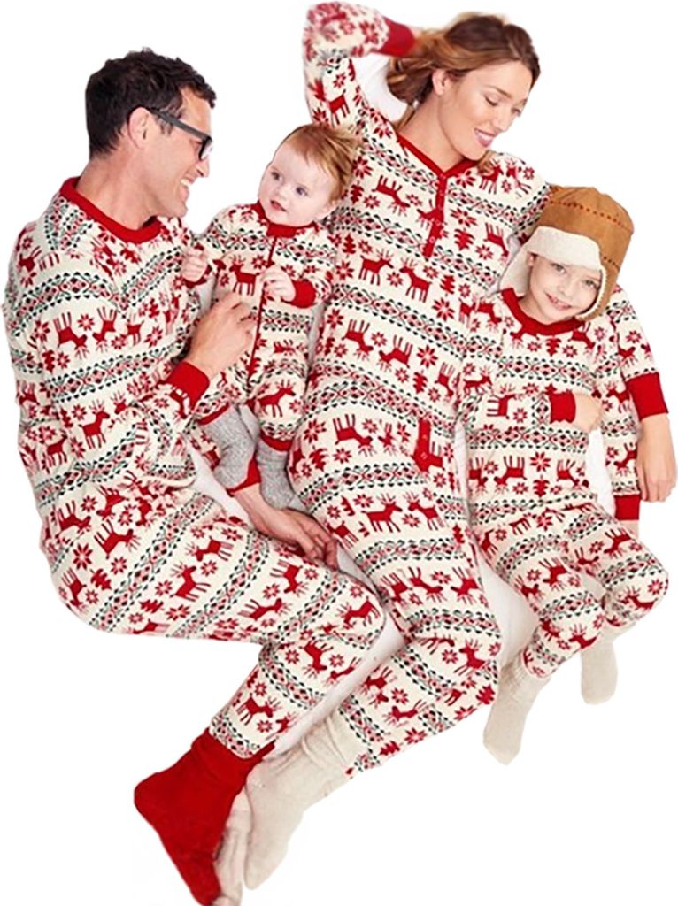 Heikoeco® Weihnachtspyjama Schlafanzug Familie Set Produktbild 