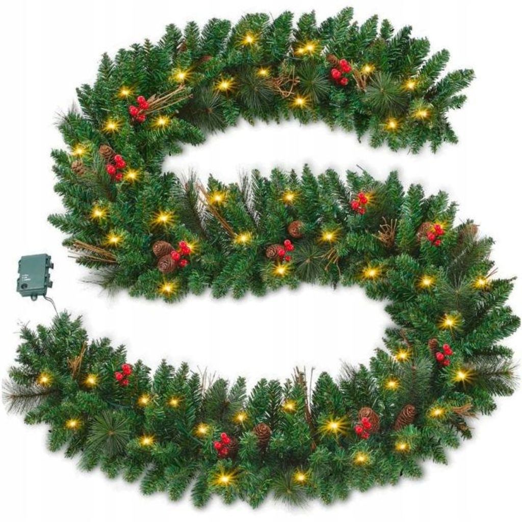 Weihnachtsgirlande 300 cm mit 100 LED Tannengirlande Produktbild 