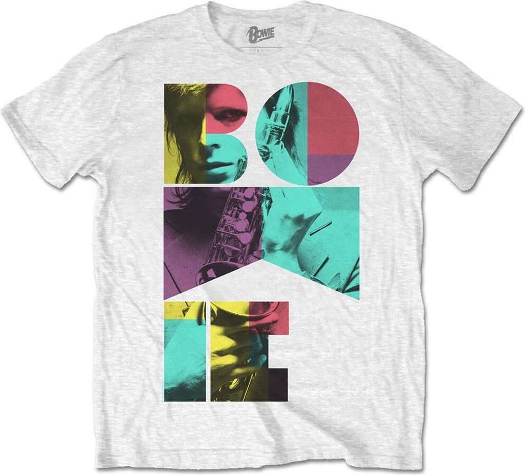David Bowie - T-Shirt für Herren/Damen Uni RO1253 (XL) (Weiß)