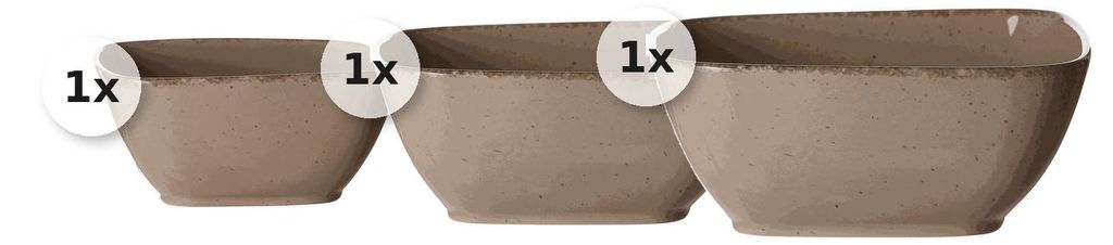 Servierschalen - Set 3 tlg. Casa grau Produktbild 