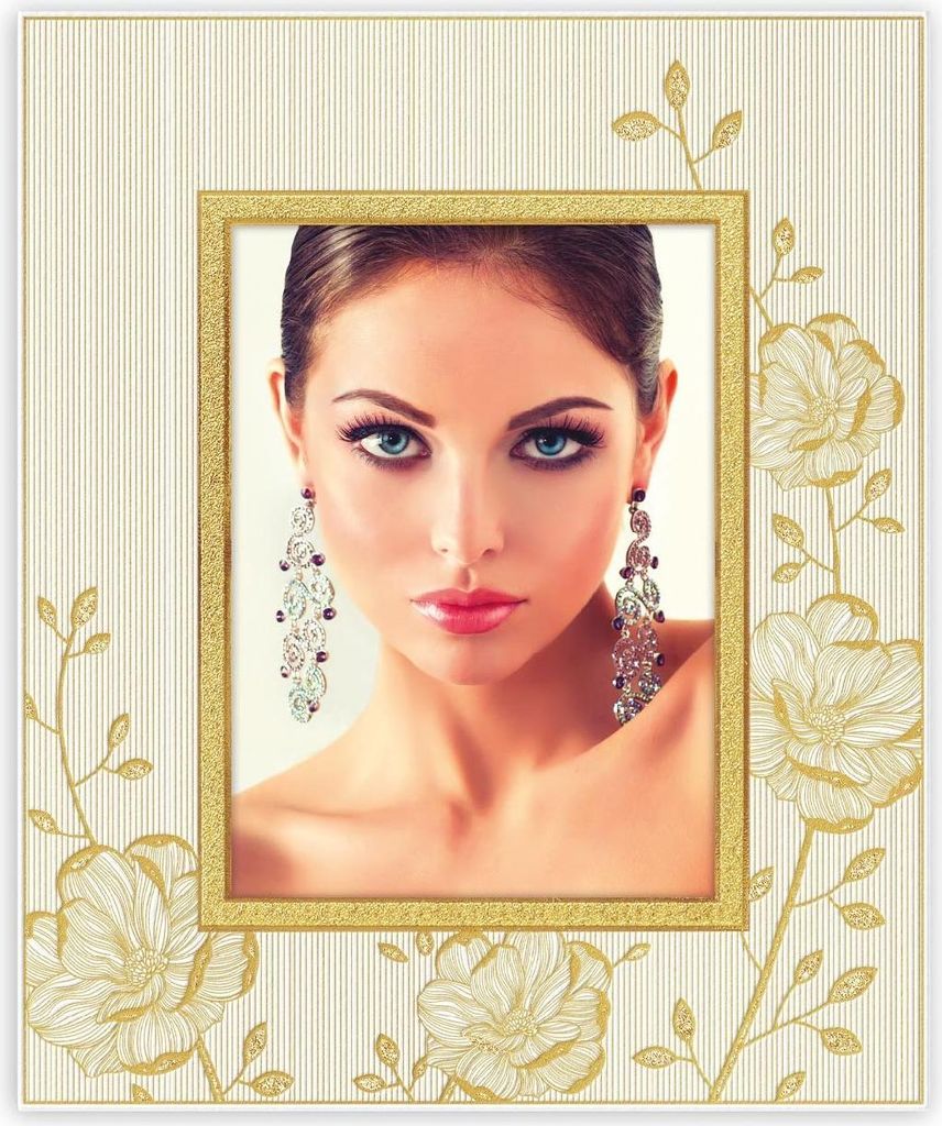 ZEP Taormina Glas-Fotorahmen gold 13x18 cm Portraitrahmen Italy