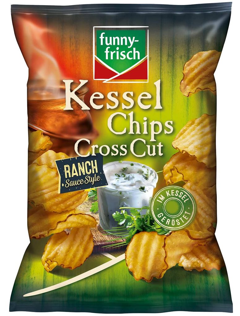 kettle Chips Cross Cut Ranch senza glutine vegetariano 120g Immagine del prodotto 